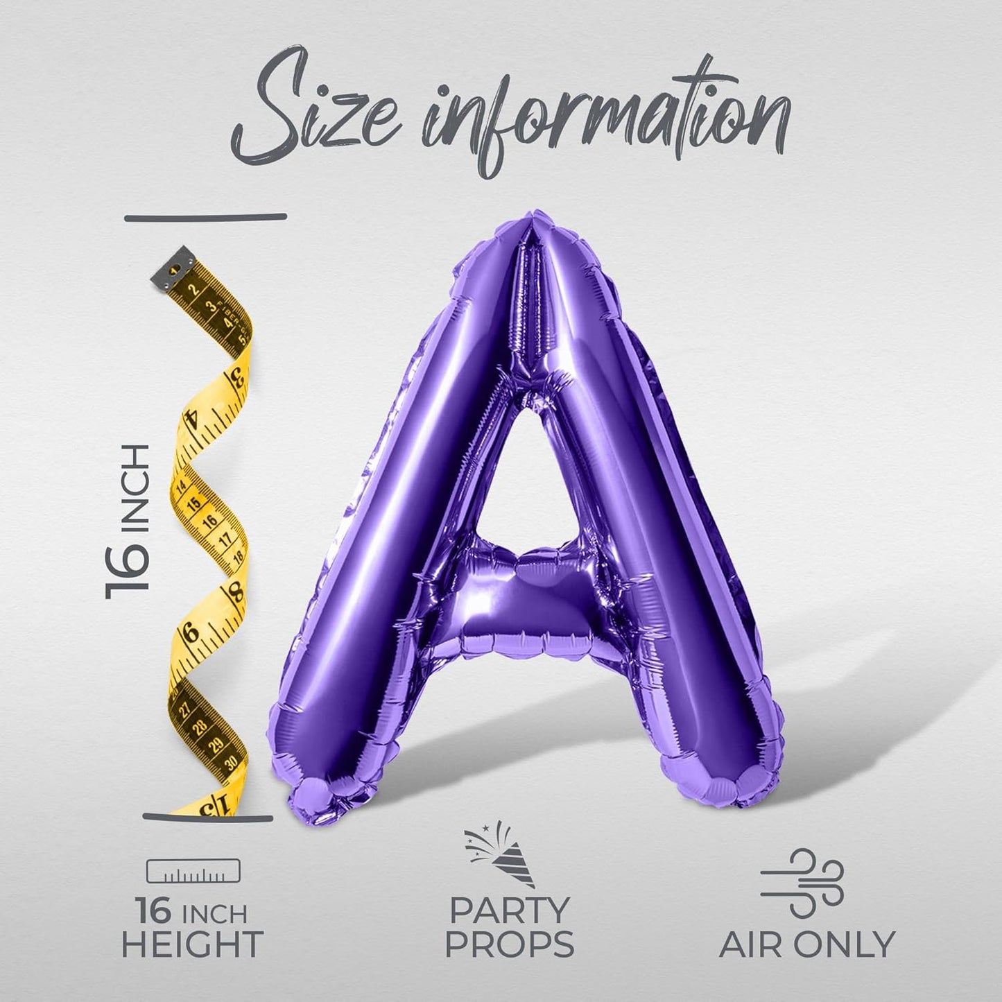 Letter Balloons - MARGS AND MATRIMONY 16" Inch Alphabet Letters Foil Mylar Balloon Bachelorette Party Banner (Purple)