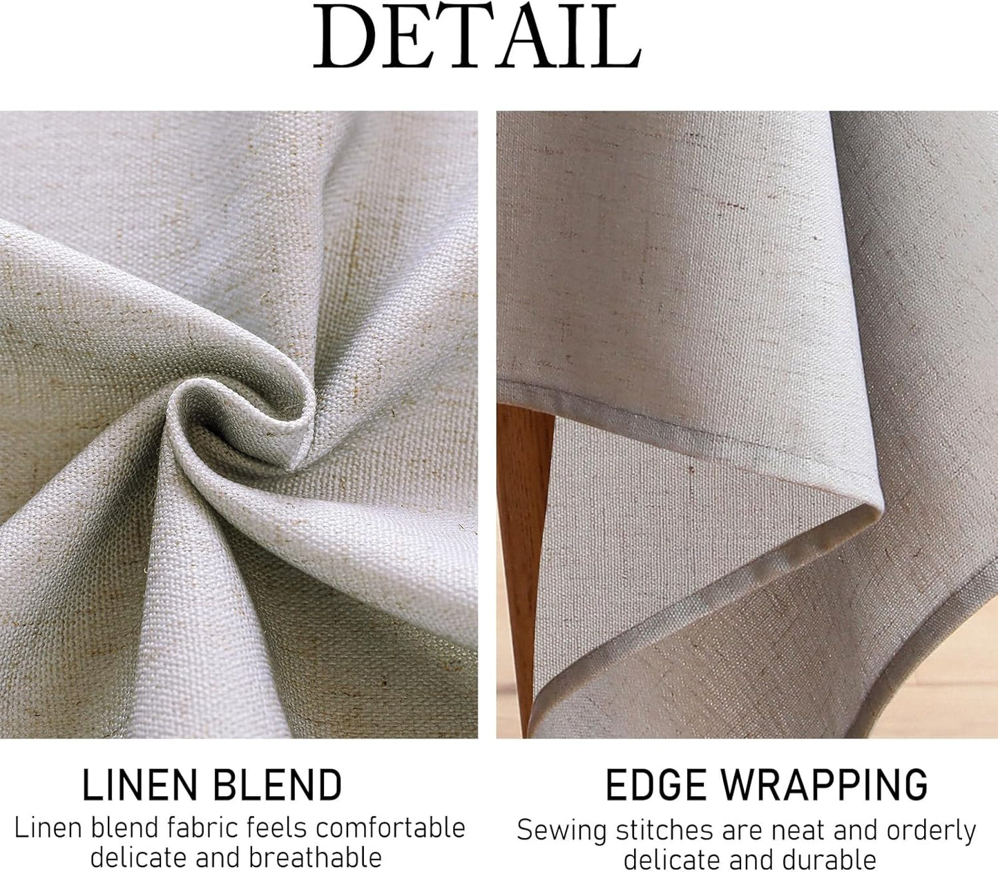 ISAENNE Silver Tablecloth for Round Tables,Linen Table Cloth Solid Color Plain Simplicity,Heavy Durable Table Cover for Dining Kitchen Decor Party Banquet, Diameter 55"