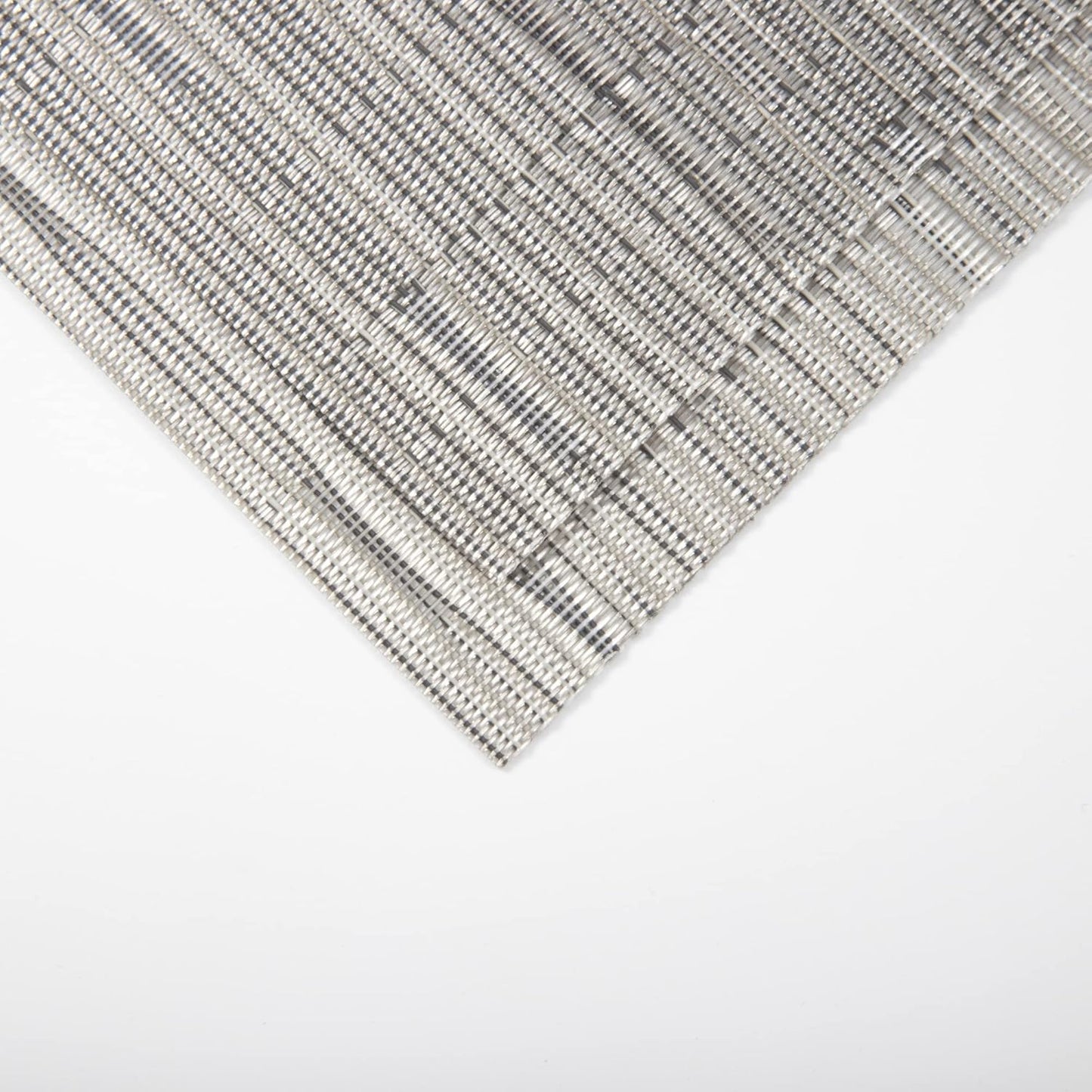 SLKQG Sliver Placemats Set of 8 - Easy Clean Modern Durable Washable Vinyl Place Mats - Heat Resistant Placemats for Kitchen Table - PVC Table Mats for Dining Table (Sliver, 8)