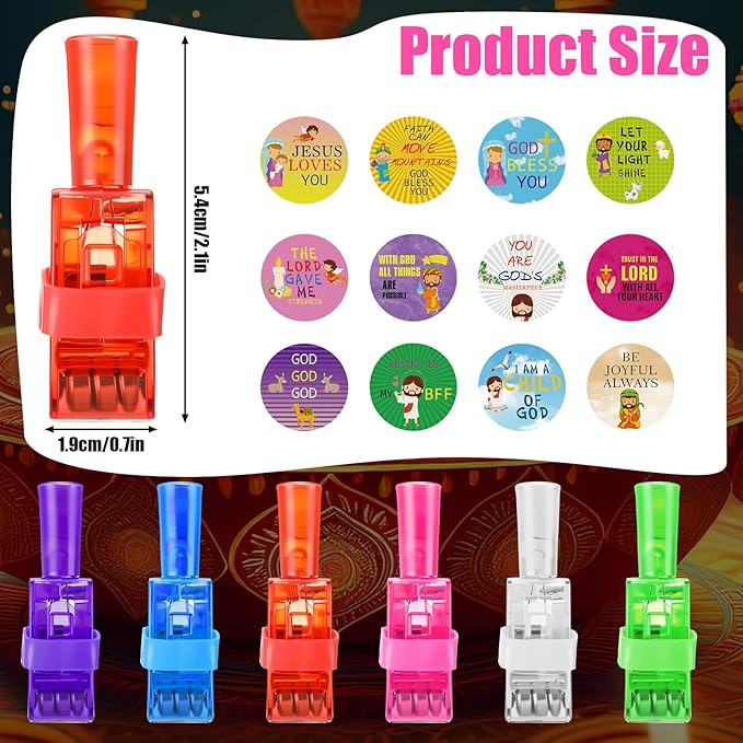 Tuanse 12 Pcs Easter Christian Finger Lights Gifts Bulk Church Religious Jesus Party Favors Bible Jesus Finger Lights Glow in The Dark Flashlight for Christian Religious Church Party Supplies