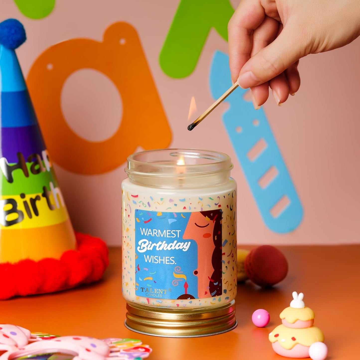 Happy Birthday Candle - Birthday Gifts for Women, Girls, Best Friend - Birthday Candles Gifts Ideas - French Riviera Scented Candles