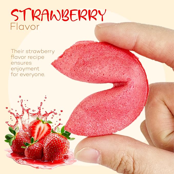 4E's Novelty Valentine Fortune Cookies (50 Pcs) - Fortune Cookies Individually Wrapped Bulk with 50 Valentine Messages, Valentine Treats for Kids Party, Non Candy Treats, 2025 Updated Version