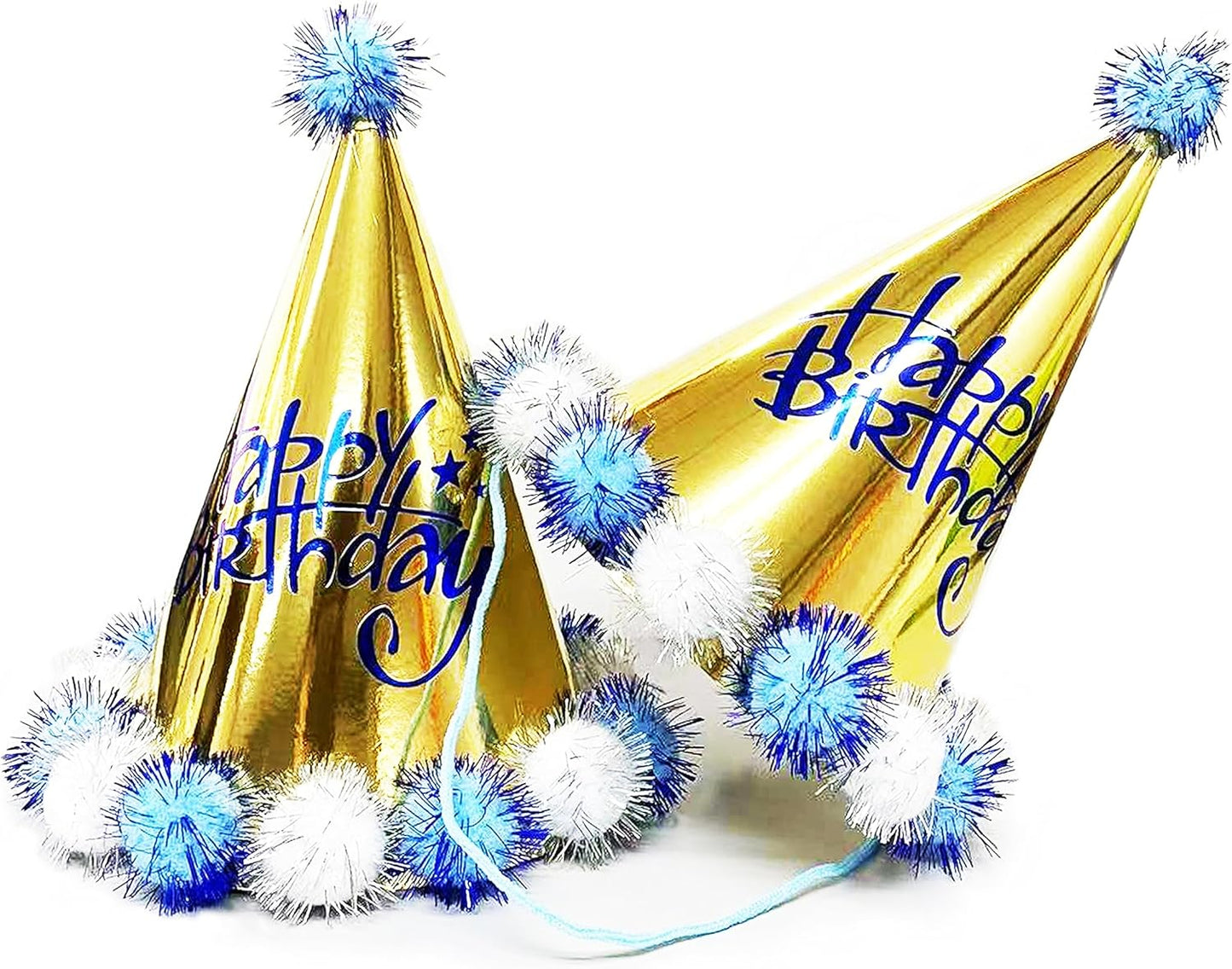 TSJ 10 PCS Happy Birthday Hats Cone Party Hats Birthday Party Hats for Kids Adults