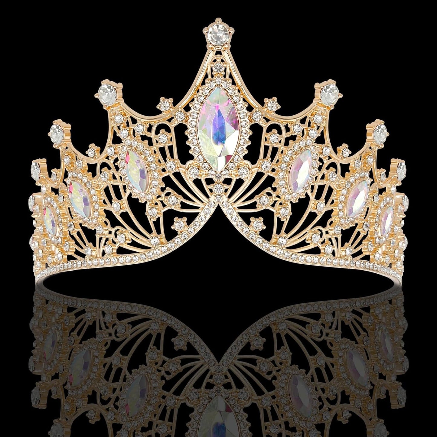 Tiaras Headbands Crown for Women and Girls, Princess Rhinestone Crown for Bridal, Crystal Queen Tiara Head Band Hair Accessories for Prom Wedding and Party