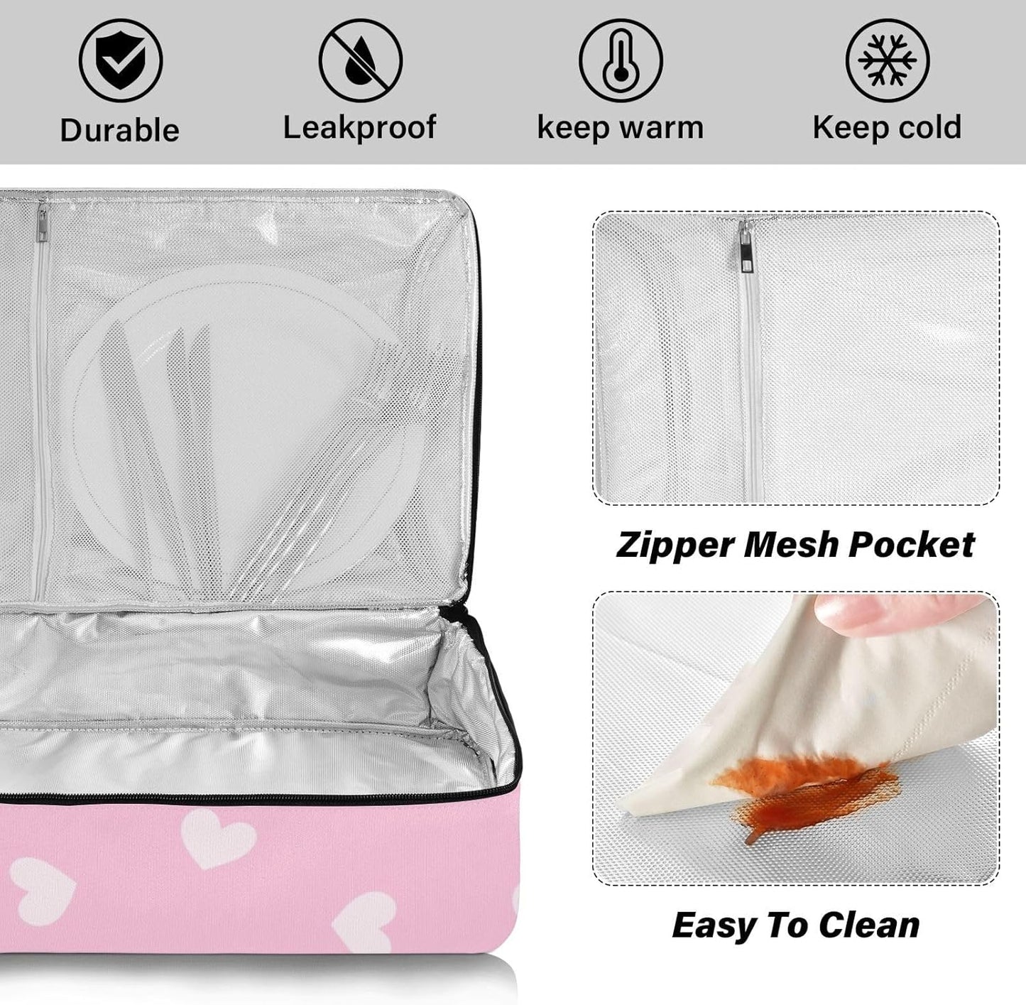 Casserole Carriers for Hot or Cold Food Reusable Casserole Dish Carrier Insulated Thermal Large Capacity Durable Perfect for Party Camping Family Gatherings Yellow Fish