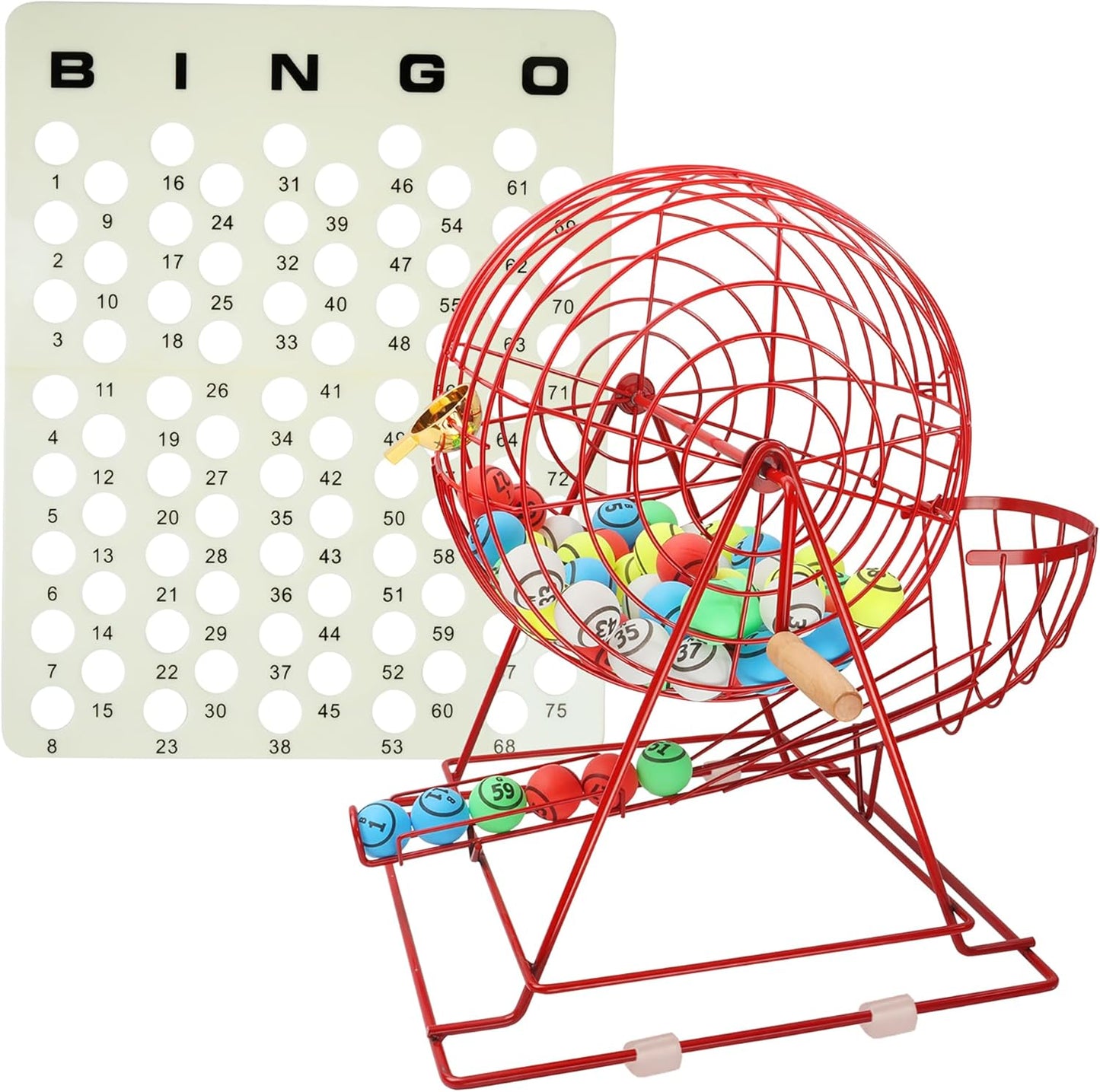 Games & Sports Expert Professional Bingo Game Set with Jumbo Bingo Cage, 1.5" Bingo Balls, Bingo Master Board. Great for Large Groups, Bingo Halls, Parties, Bingo Game Night