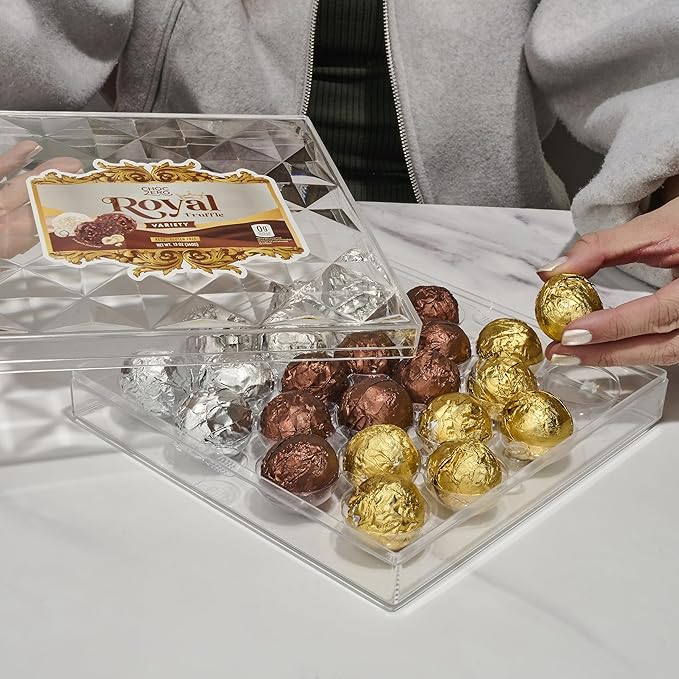 ChocZero Chocolate Hazelnut Truffles Variety Pack, Zero Added Sugar, Gluten Free, Keto Holiday Gift, High Fiber, 24 Individually Wrapped Pieces, 13 Ounce (Pack of 1)