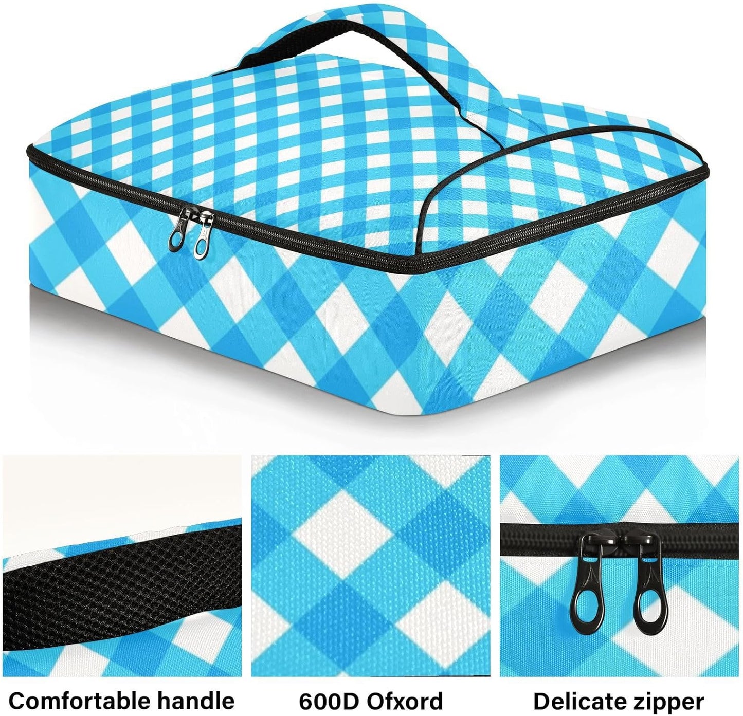 Casserole Carriers for Hot or Cold Food Reusable Casserole Dish Carrier Insulated Thermal Large Capacity Durable Perfect for Party Camping Family Gatherings Yellow Fish