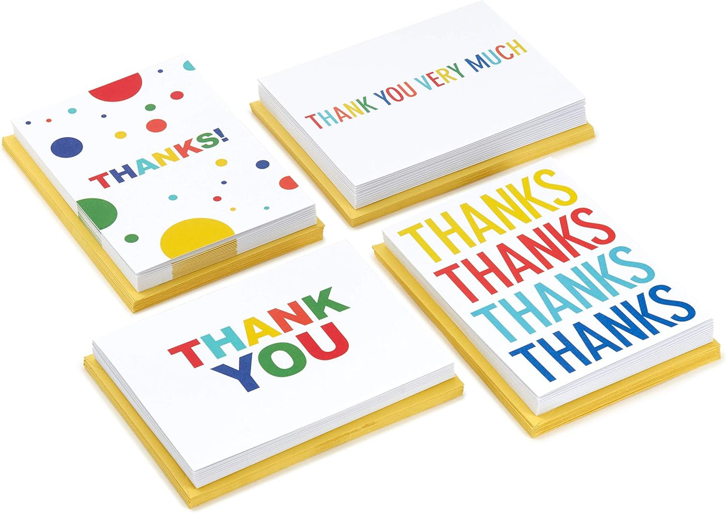 Hallmark Thank You Cards Assortment, Primary Colors (48 Thank You Notes for Kids and Adults) for Graduation, Baby Shower, Birthdays, All Occasion
