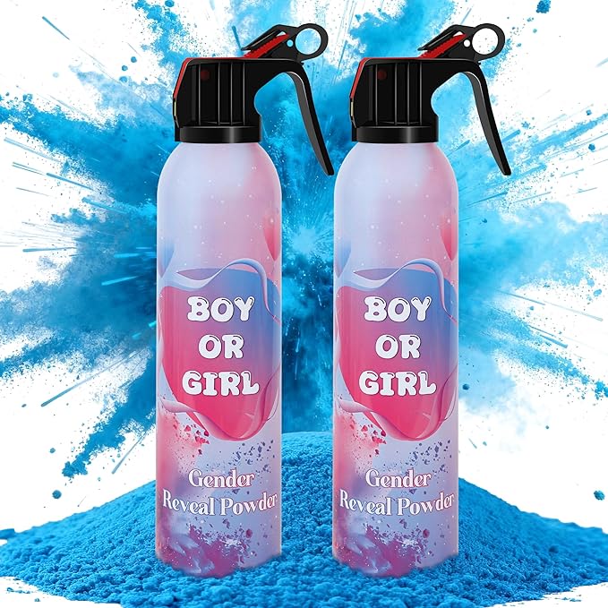 2 Pack Gender Reveal Smoke Bombs – Blue Color Blasters Powder Spray for Baby Boy Shower Parties, Weddings Decorations, Outdoor Celebrations – Long-Lasting Vibrant Smoke for Photos & Videos