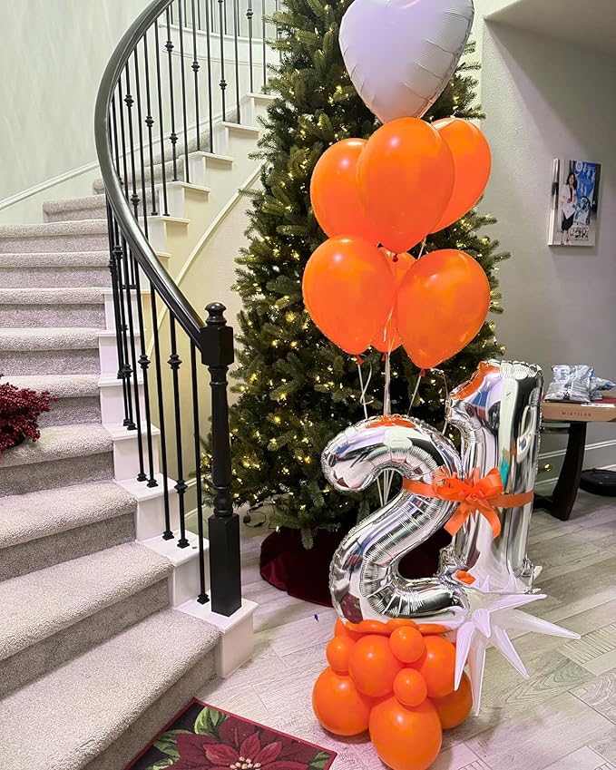 Silver Number 21 Balloon 40 inch, 21 Number Balloons, 21st Silver Birthday Decorations for Girls Boys Kids, 21 Year Old Women Men Silver Party Supplies