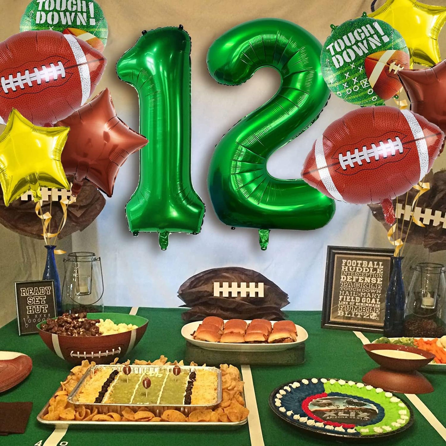 Football Balloons Set Football Birthday Party Decorations Football Touchdown Sports Theme Birthday Party Decoration, Tailgate Game Day Football Theme Supplies Birthday Party Decorations