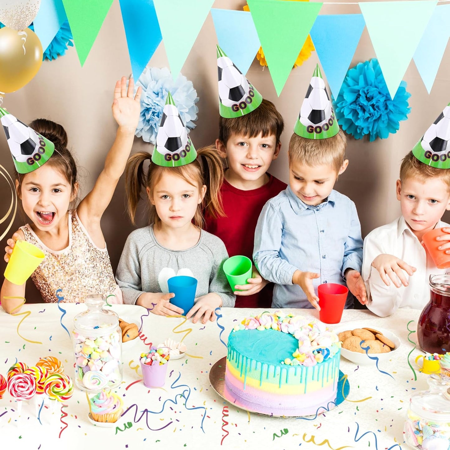 CANREVEL Party Hats for Kids and Adults, Party Supply for Party Decorations, Party Headwear for Birthday Celebration