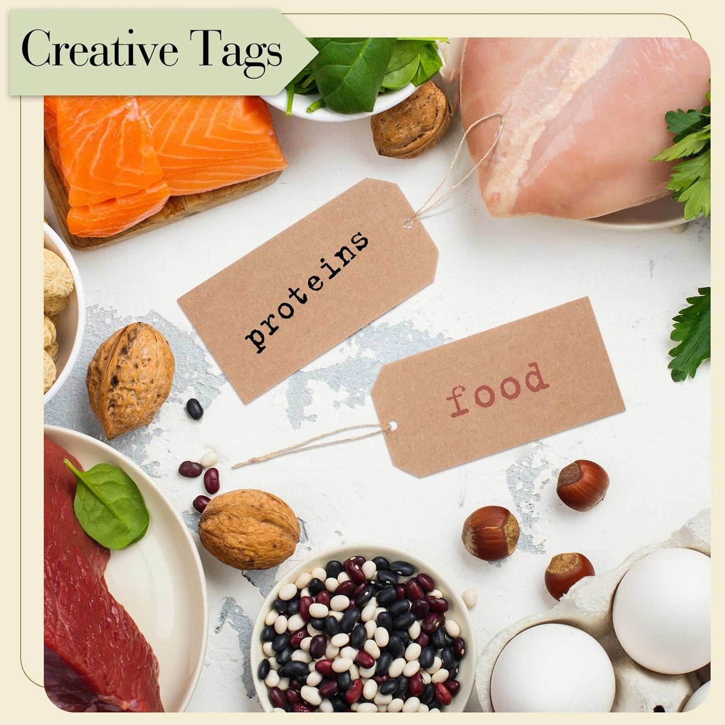 200 Pcs Kraft Paper Gift Tags with String 4.7" x 2.4" Cardboard Price Tag Name Tag Vintage Wedding Birthday Hang Brown Tags with Twine Blank Gift Tag for Wedding Birthday Holiday Art & Craft