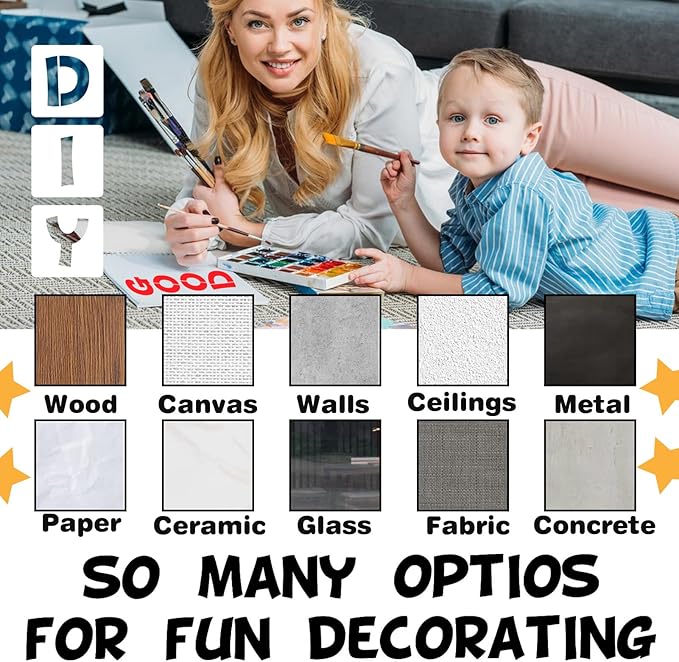 BAMIDELE 3 Inch Letter and Number Stencils, 40 Pcs Reusable Plastic Alphabet Spray Paint Stencils for Painting on Wood, Wall, Fabric, Rock, Chalkboard, Door Porch, Signage, DIY Craft Decoration