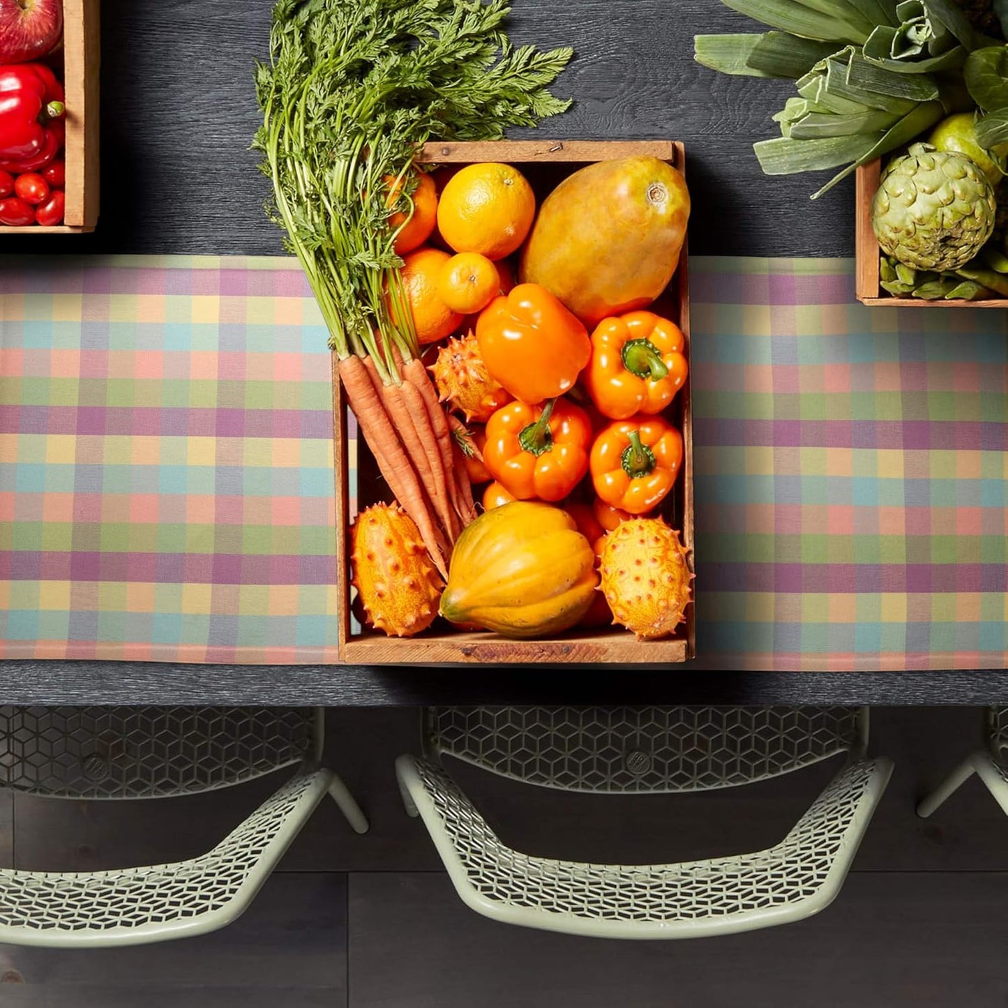 Urban Villa EasterTable RunnerEaster Collection 100% Cotton Fused Table Runner Easter Special Over Sized 14" x72'' Inches Easter Colors Buffalo Check Table Runner Heavier QualityTable Runner