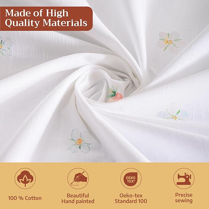 Maison d' Hermine Table Cloth Round Table 100% Cotton 63 Round Inches Tablecloth Reusable Decorative for Dining Room Farmhouse Home Valentines Day Decorations Spring Summer - Bunny Party