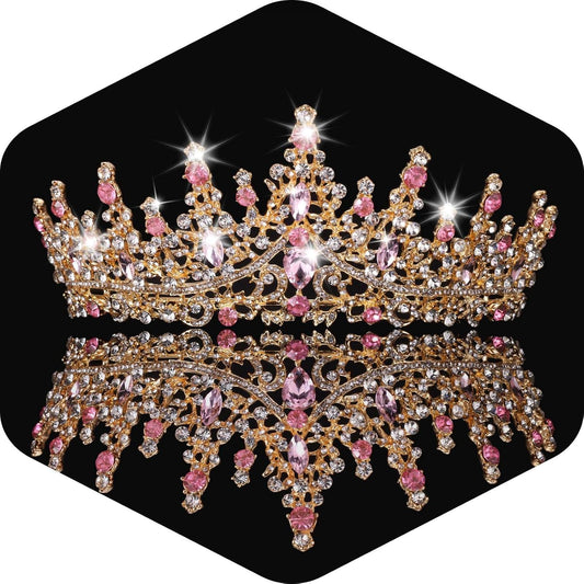 Kamirola Crystal Crowns and Tiaras Headband for Girl or Women Birthday Party Wedding Prom Bridal Halloween Christmas （TR19）
