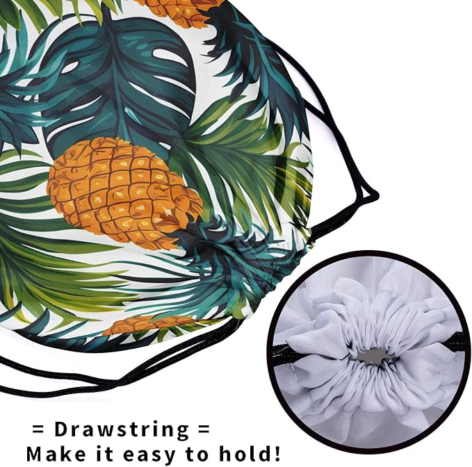 Nerxy Leaf Grip Bags for Gymnastics Tropical Leaves Grip Bag Botanical Drawstring Storage Bags