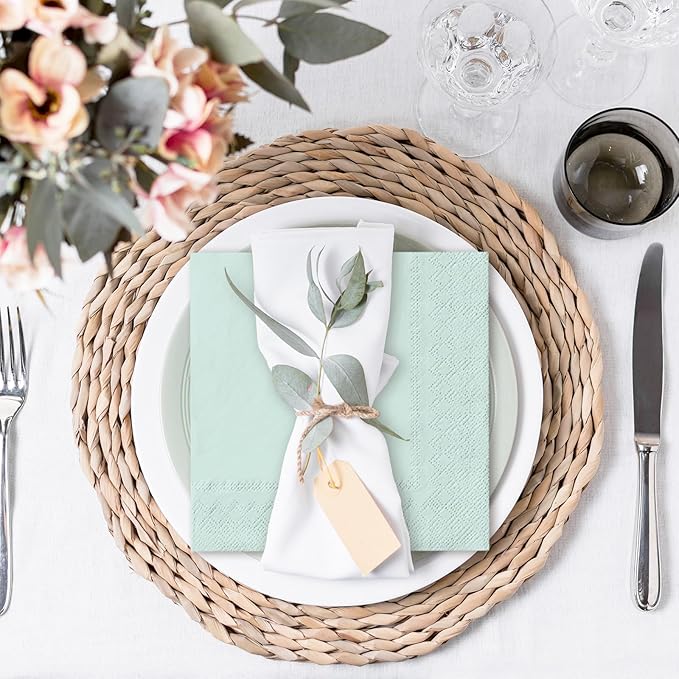 Whaline 120Pcs Pastel Rainbow Paper Napkins Colorful Disposable Dinner Napkins Multi-colored Luncheon Napkin for Spring Easter Summer Party Birthday Baby Shower Wedding Home Table Decor, 6 Colors