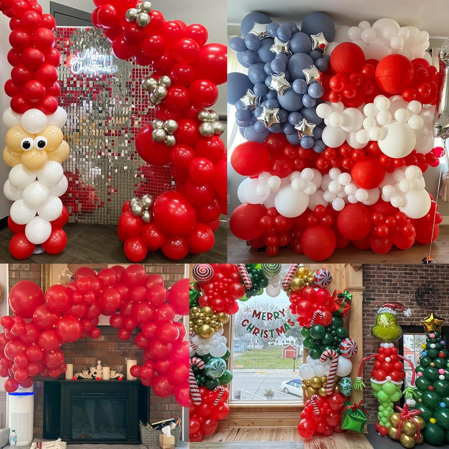 104pcs Red Balloons - 18/12/10/5Inch Red Latex Balloons Garland Arch Different Sizes Pack for Anniversary, Wedding, Valentine's, Casino Theme Night Party Decorations