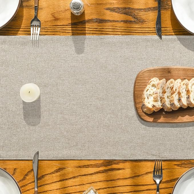 Artoid Mode Light Brown Table Runner, Seasonal Fall Washable Kitchen Dining Table Decoration for Home Party Decor 13x36 Inch