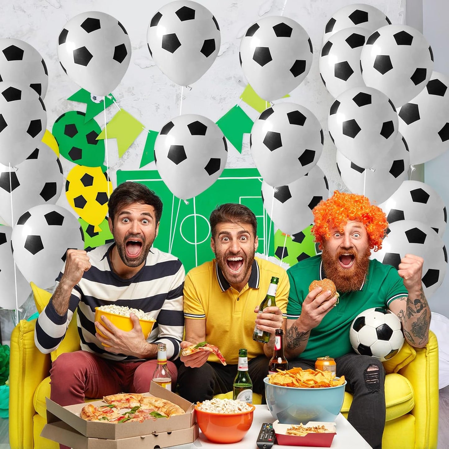 30pcs Soccer Balloon,Soccer Party Birthday Decorations,Football Balloon for Boys,12 Inch Black White Soccer Latex Balloons for Kids Football Sport Theme Party Decorations
