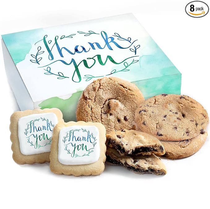 Thank You gift Basket Cookies Employee Appreciation | INDIVIDUALLY WRAPPED | Chocolate Chip For Men Women Kids | Corporate Events | Large Cookies | Nurses Staff Teachers Workers