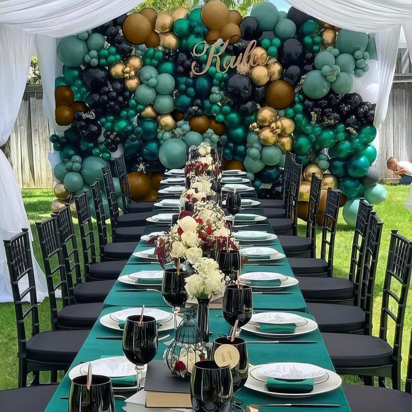 Green and Brown Balloons, Camo Balloons Camouflage Party Balloons Green Black Latex Balloon Metallic Gold Balloon for Kids Adults Hunting Birthday Soldier Army Theme Party Jungle Camping Decorations