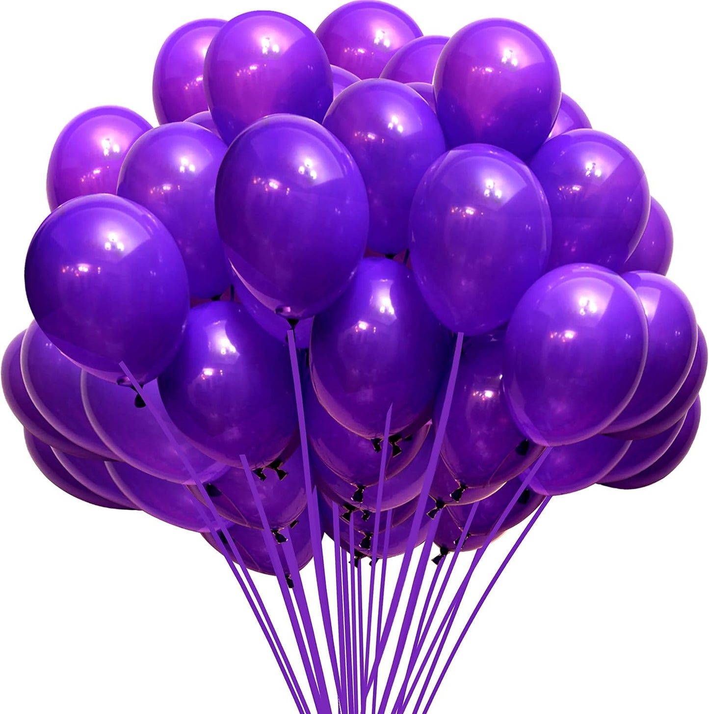 Jonhamwelbor Dark Purple Balloons 12 inch 100 Pack Deep Royal Purple Latex Balloons for Women Girl Birthday Baby Shower Wedding Bachelorette Party Decorations