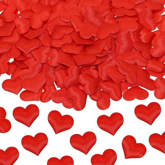 ONLYKXY 200Pcs Sponge Confetti Flower Decor Heart Shape Petals Table Wedding Decoration Glitter Scatter for Wedding Party Valentine's Day Scatter Ponge Petal Confetti (Red)