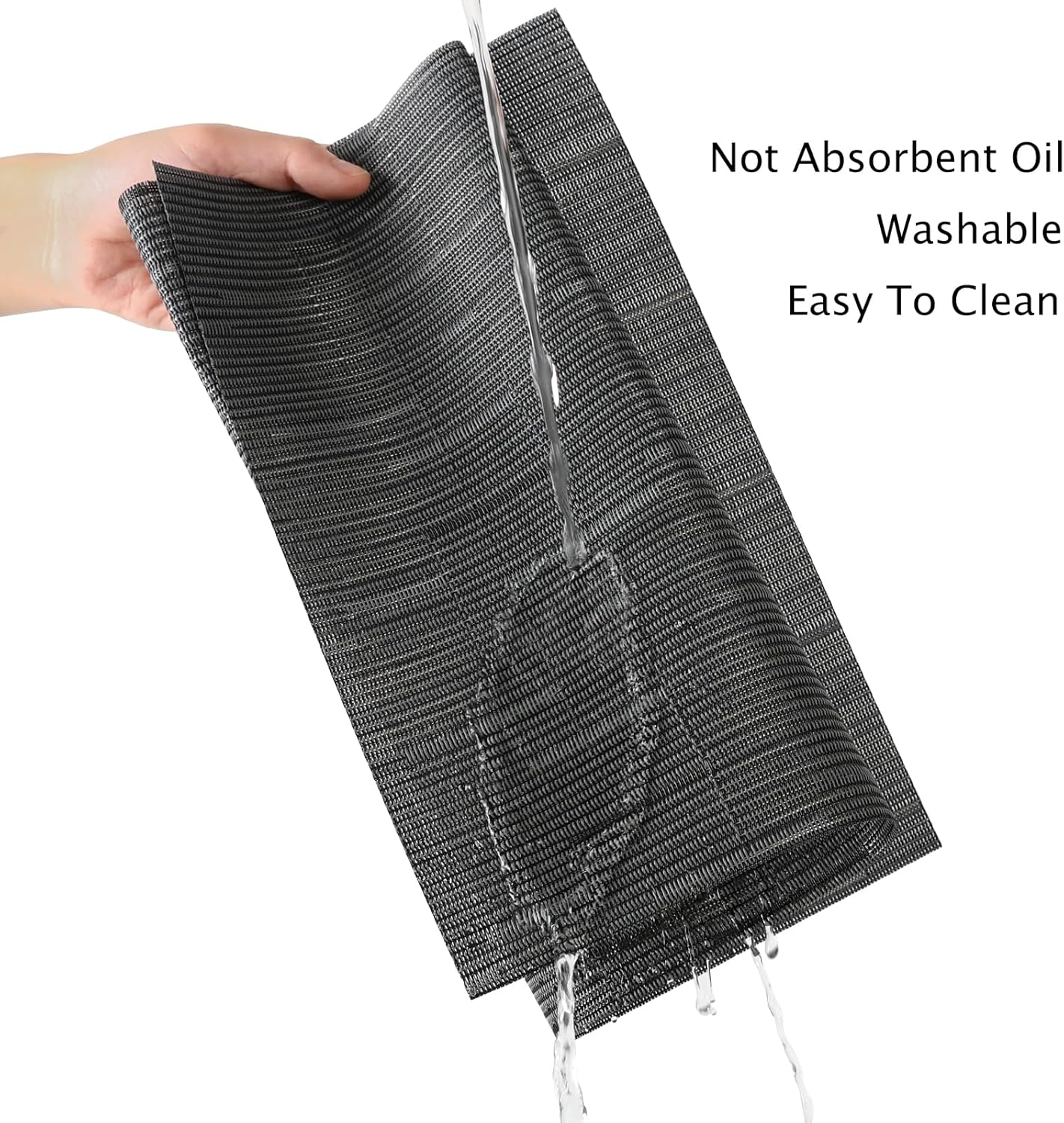 Myir JUN Table Runner, Vinyl Table Runner Indoor Arbitrarily Cropped Runner for Table Heatproof for Home Party (Black-Gray, 12 x 94 inch)
