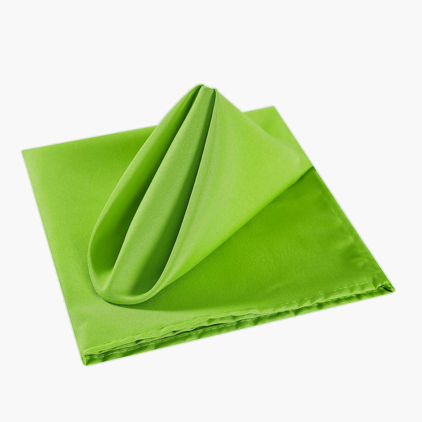 Cloth Napkins 17x17 inch Washable Polyester Dinner Napkins Soft Table Napkins for Wedding Party Dining Banquet(Apple Green,12PCS)