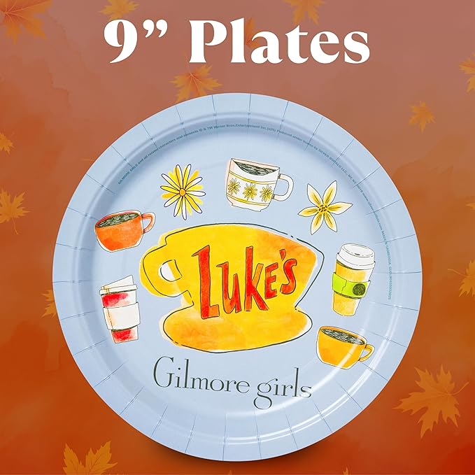 Silver Buffalo Gilmore Girls Paper Napkin and Plate Party Pack, 32 Count
