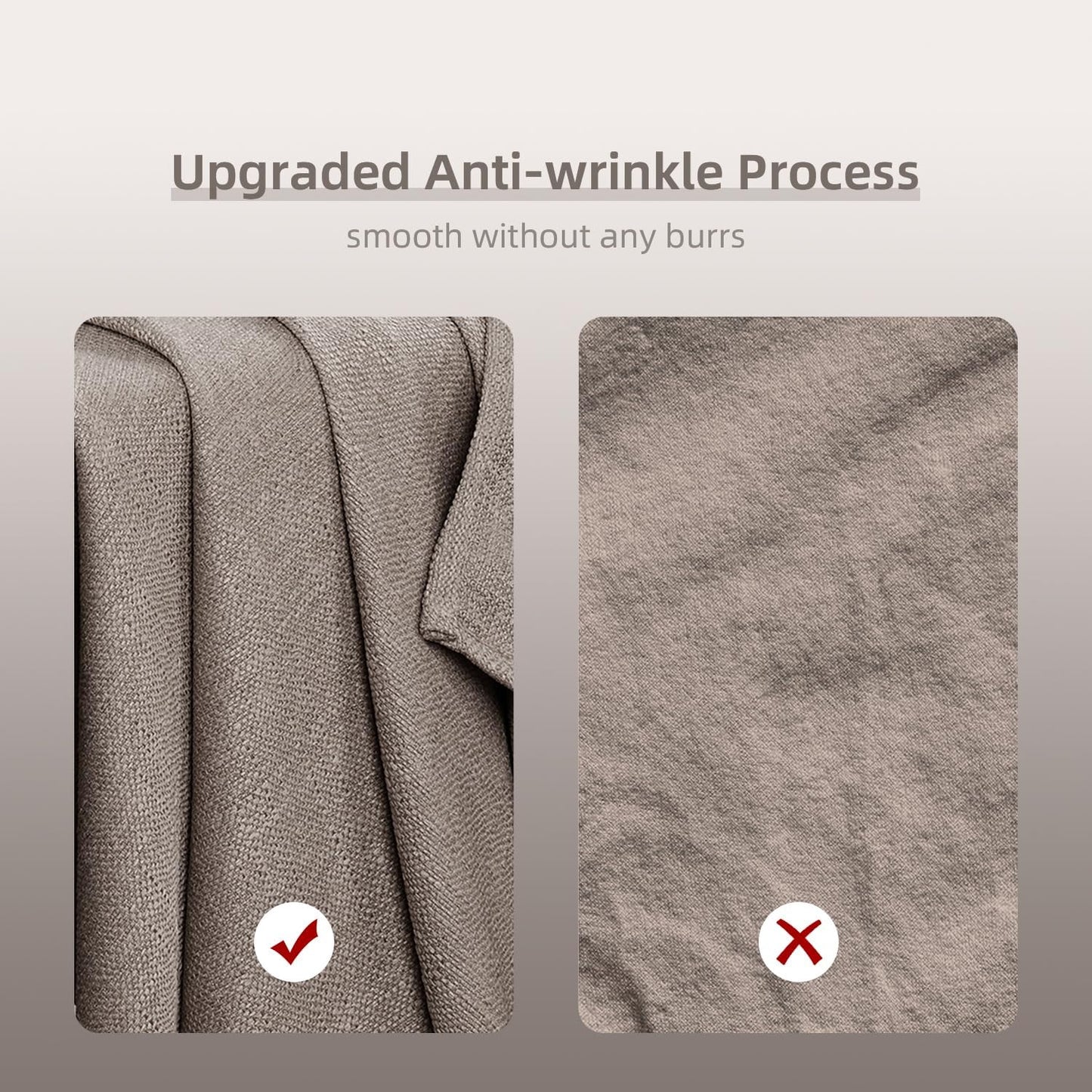Rectangle Tablecloth Linen Textured Table Cloths 57 x 118 Inch Waterproof Spill-Proof Wipeable Wrinkle Free Dining Table Cover for Buffet Party Wedding Outdoor and Indoor Use, Taupe Gray