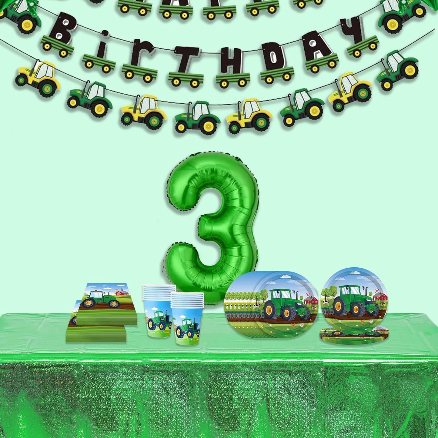 GREATRIL Green Party Table Covers Disposable Tablecloth for St. Patrick’s Day/Birthdays Party/Turtle/Hawaiian Ceremony Decorations Rectangle Tablecover 54'' x 108'' - 2 Packs