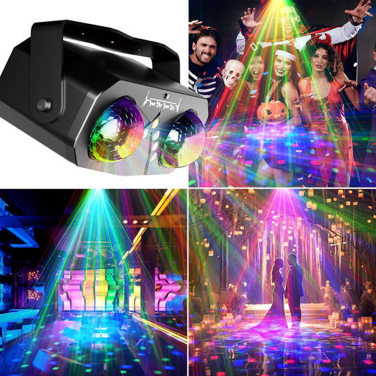 Party Disco Strobe Ocean Star Projector - Sound-Activated DJ Dance Light with Remote Control, Suitable for Parties, Bars, Birthdays, Weddings, KTV, Christmas & Halloween Dancing Décor