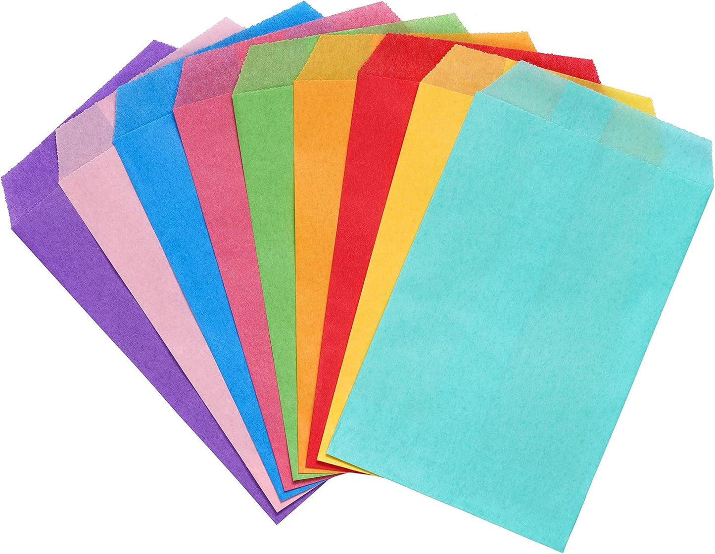 Quotidian Gold Flat Medium Greaseproof Paper Bags 4" x 6" (10 x 15.2cm) Pack of 100 - Cards Notes Coin Stamps Seeds