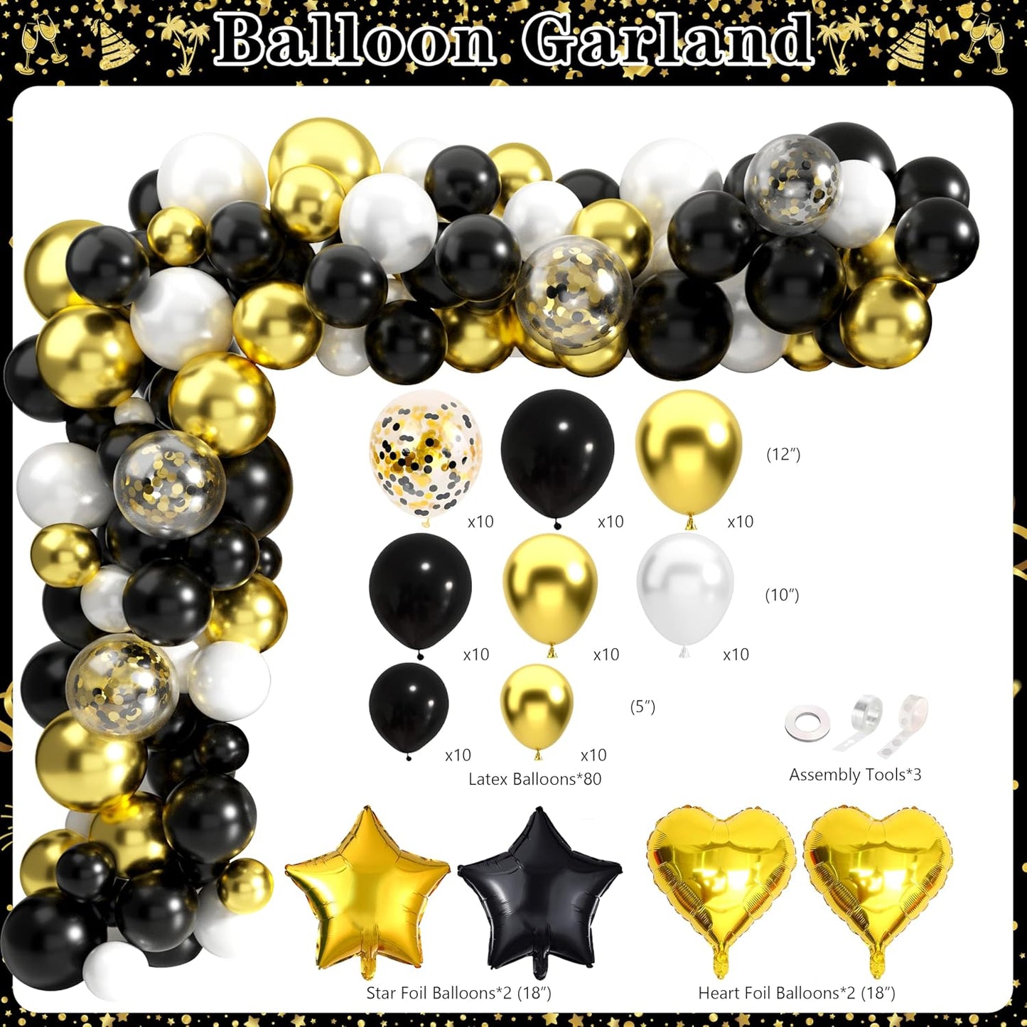 Retirement Party Decorations, 109Pcs Black Gold Happy Retirement Decorations for Men Women, The Legend Has Retired Backdrop Sash Banner Tablecloth Pompoms Centerpiece Hanging Swirls Balloons