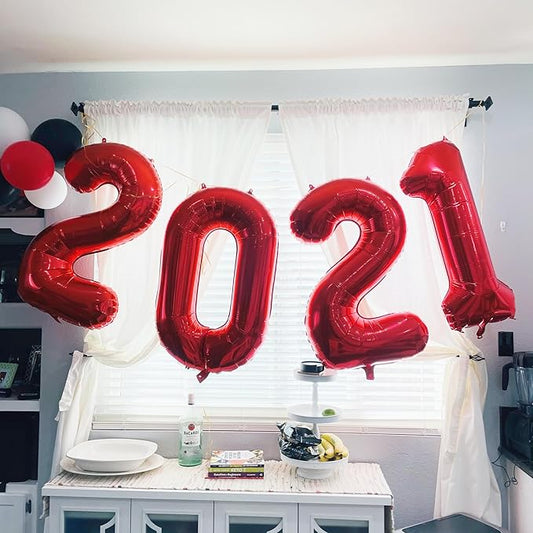 Number 0 Balloons 40 Inch Red Number Balloons for 10 20 30 40 50 60 70 80 90 100 Numbers Balloon Birthday Decorations Wedding Event Baby Shower