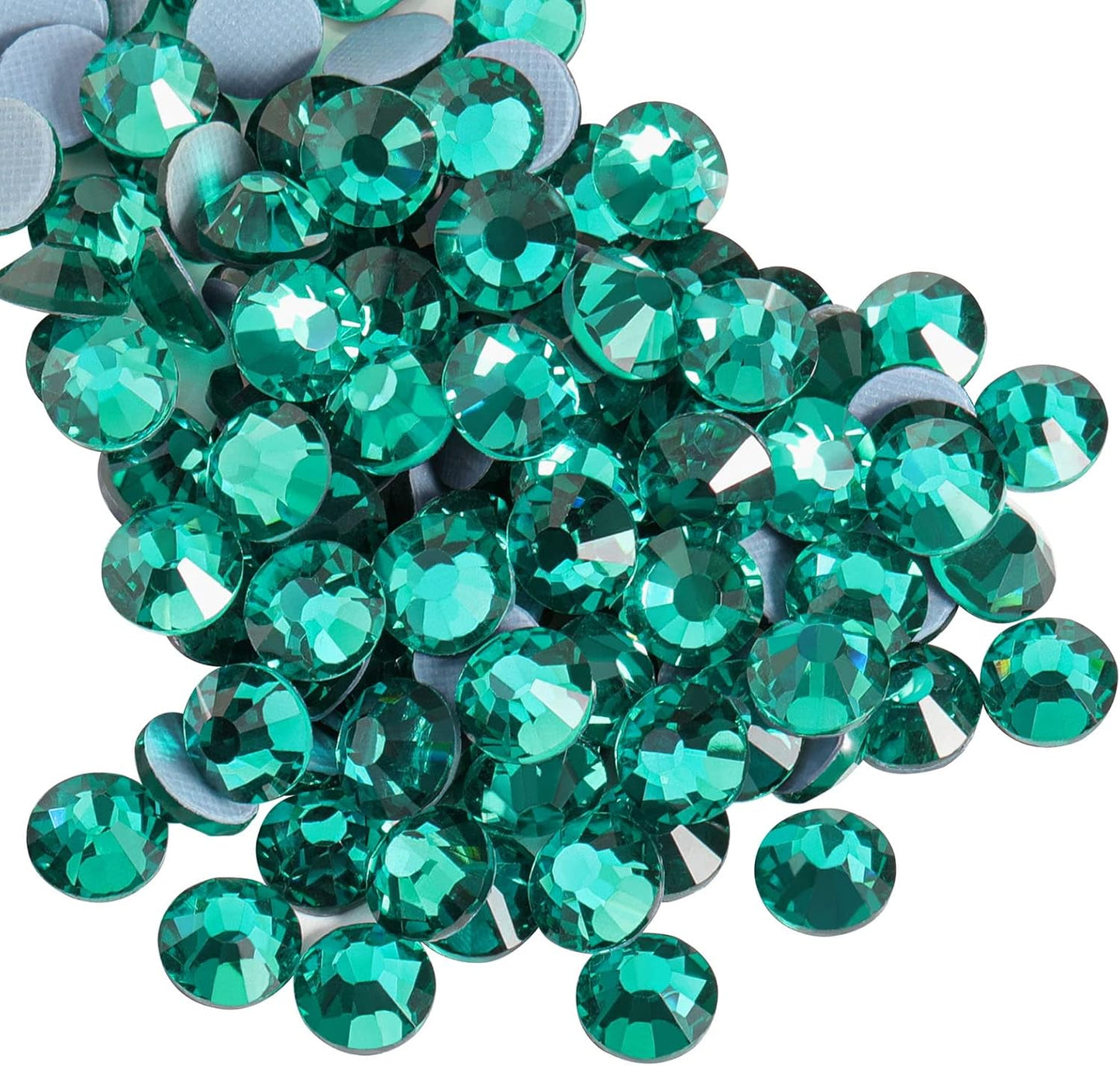 Beadsland Hotfix Rhinestones, 1440pcs Flatback Crystal Rhinestones for Crafts Clothes DIY Decoration, Blue Zircon, SS20, 4.6-4.8mm