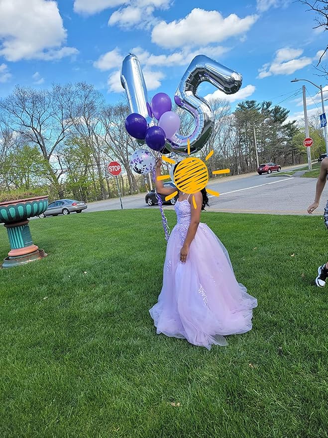 Numbers Balloon 3, 40 Inch Large Silver Balloon for Three Year Old Birthday Decor, 3 13 30 31 Birthday Party Decorations for Wedding Supplies
