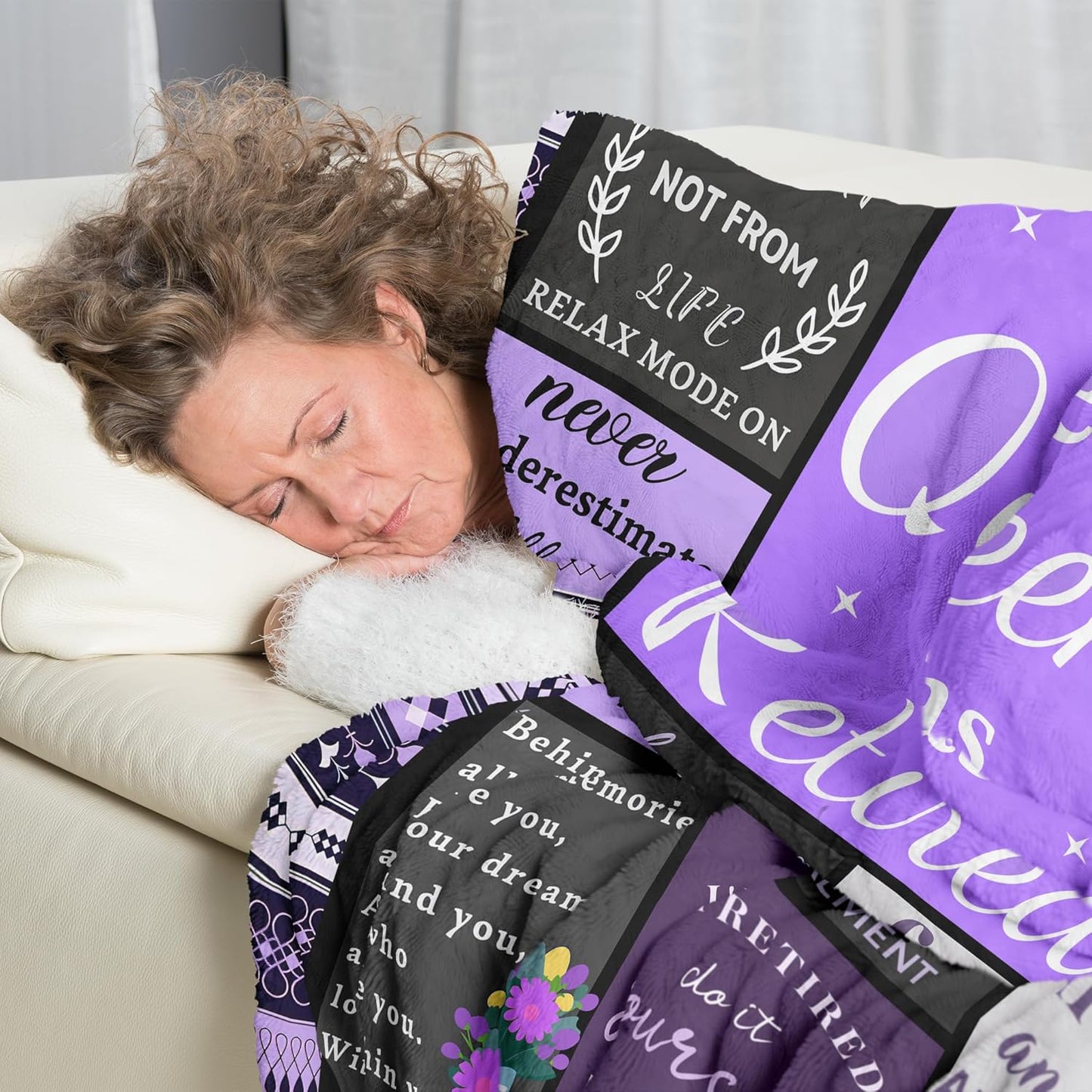 Retirement Gifts for Women 2025, Best Retirement Gifts Ideas, Cool Retirement Gifts, Retired Gifts for Women, Goodbye Farewell Gifts for Coworkers Woman, Coworker Leaving Gift Purple Blanket 80”X60”