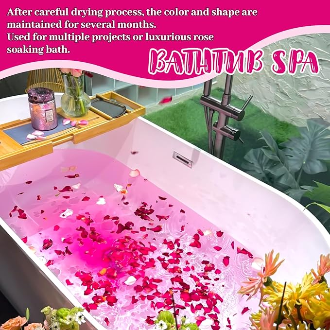 Dried Red Rose Petals - 90g (3.2oz) for Soap Making, Bath, Spa, Wedding Decor & Crafts