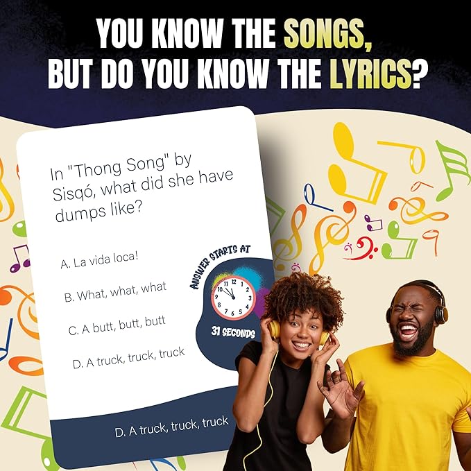 Lyric Legend 90’s R&B Music Trivia Game Collection – Expandable Multi-Deck Finish The Lyrics Party Game Set for Game Night, Families & Groups - 3 Games in One Box!