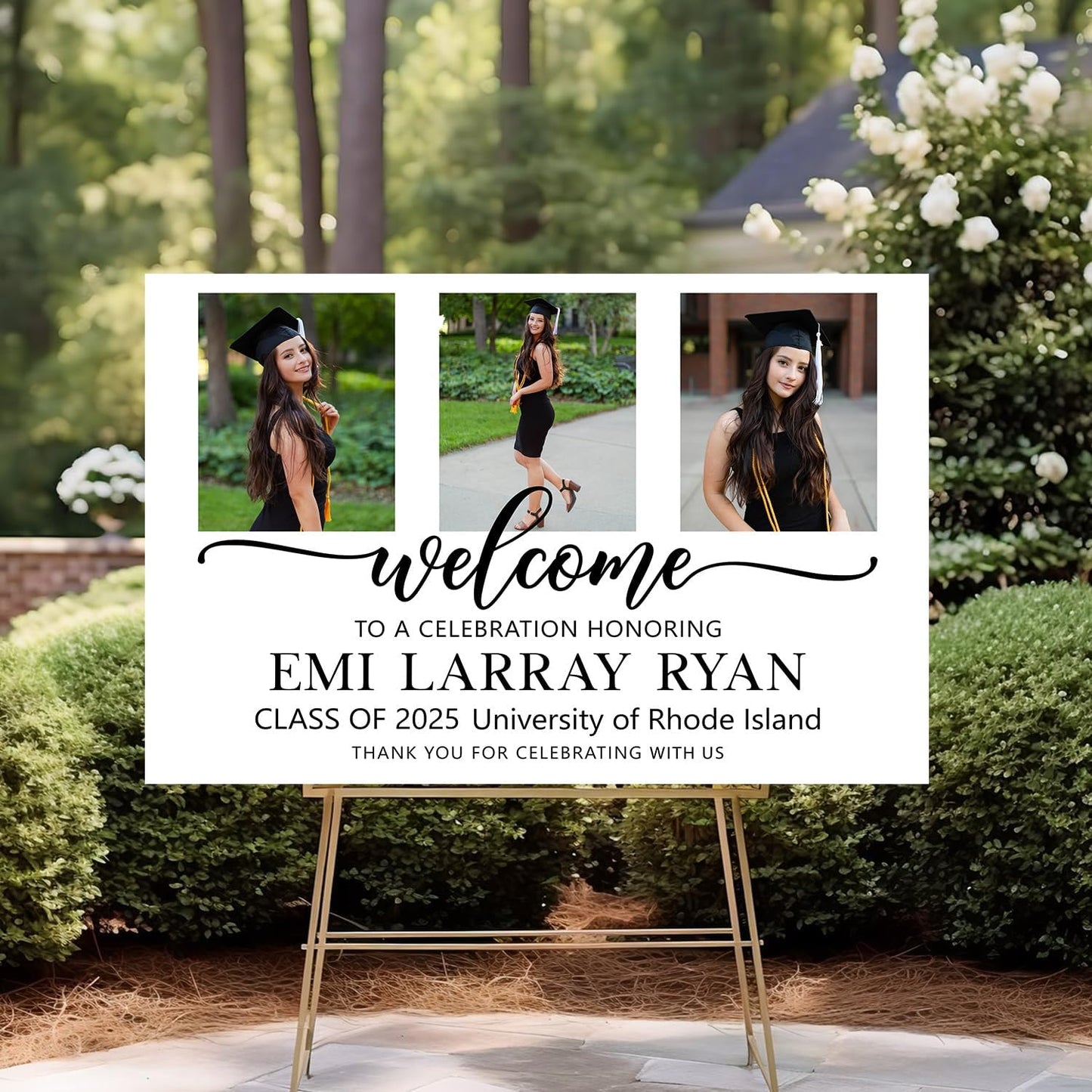 Graduation Party Welcome Sign Custom Photo Grad Party Sign Personalized Graduation Decoration High School Graduation College Graduation Sign, Graduation Party Welcome Sign, University Grad Party Sign