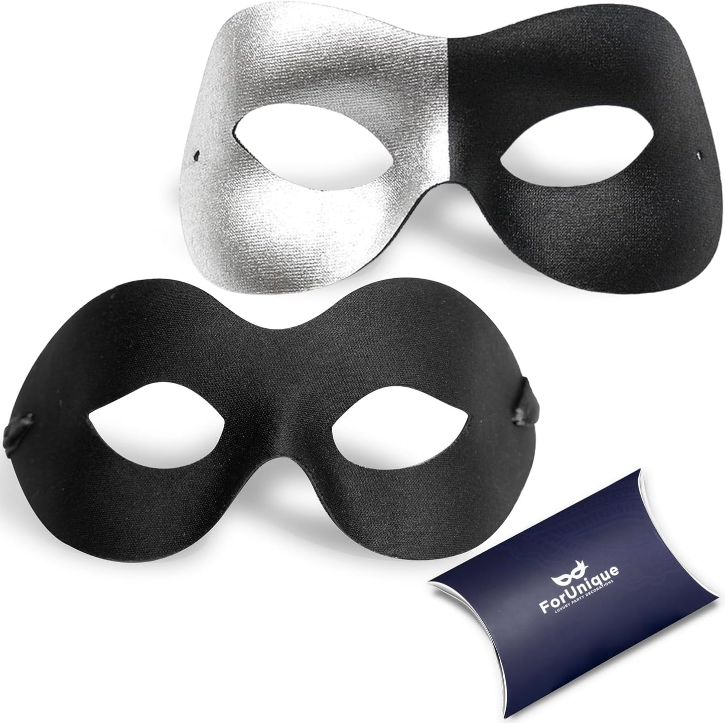 Masquerade Mask for Couples Women and Men - 3 Pack Venetian Gold and Black Lace, Mardi Gras Mask