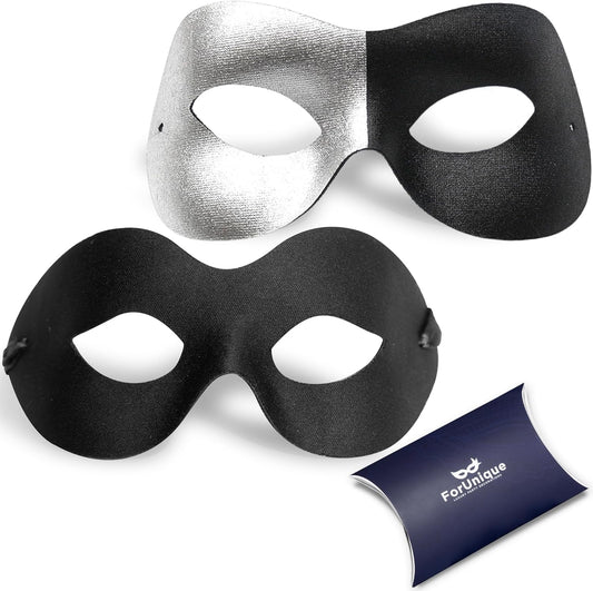 Masquerade Mask for Couples Women and Men - 3 Pack Venetian Gold and Black Lace, Mardi Gras Mask