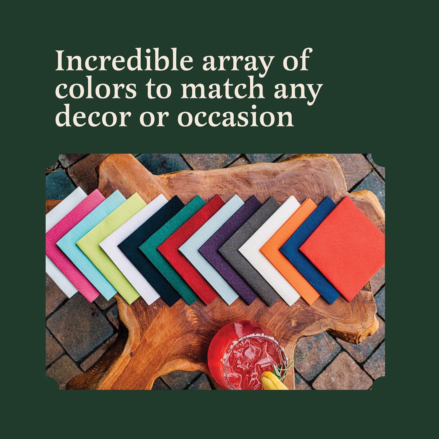 Linen-Feel Cocktail Napkins - Decortive Cloth-Like Mellow Rose Dessert And Beverage Napkins - Soft And Absorbent. For Restaurant, Bar, Cafe, Or Event. (Pack of 100)