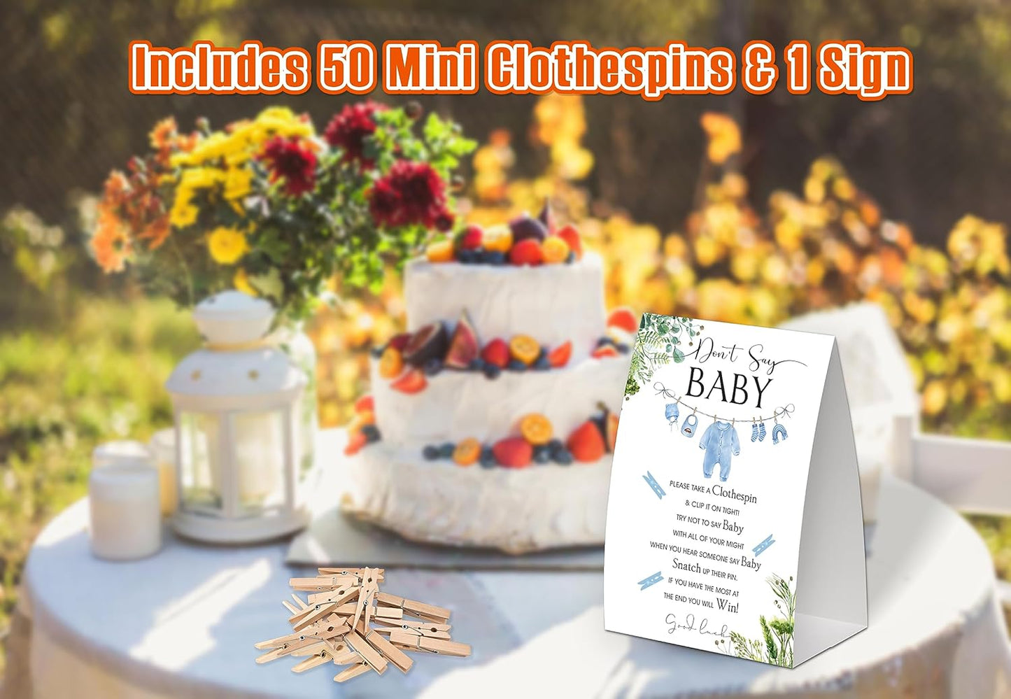 Greenery Shower Decorations,Don't Say Baby Baby Shower Game,Gender Neutral Baby Shower Decorations,Small Clothespin Game,Baby Shower Ideas,Baby Shower Games 50 Guest,Fall Party Games